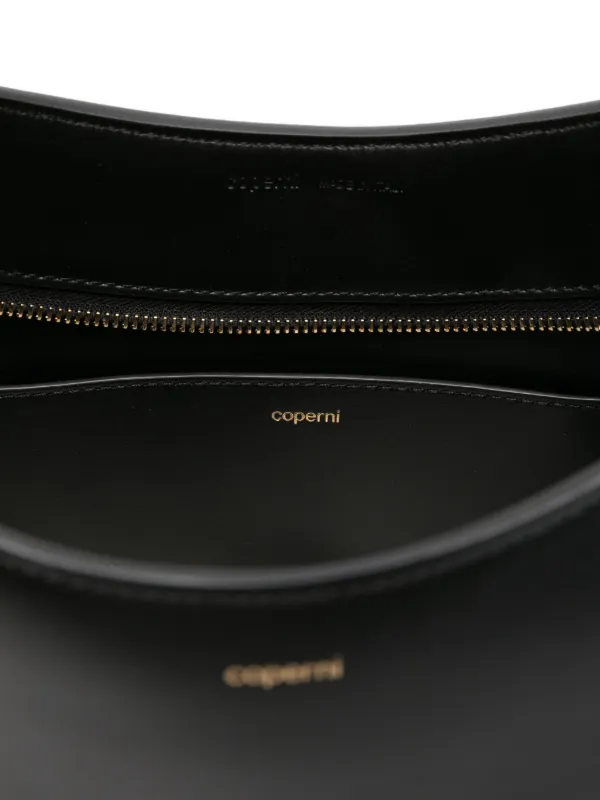 Coperni ブラックレザーショルダーバッグ Coperni レザーショルダーバッグ | ブラック | FARFETCH JP