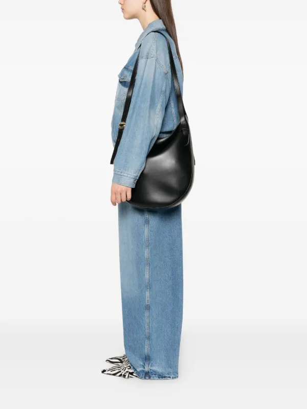 Coperni ブラックレザーショルダーバッグ Coperni レザーショルダーバッグ | ブラック | FARFETCH JP