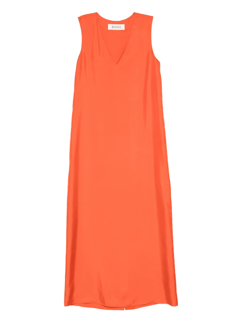 Róhe sleeveless V-neck midi dress | Orange | Image 1