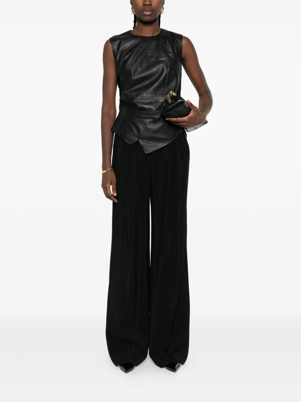 Róhe draped leather top | Vests & Tank Tops | Image 2
