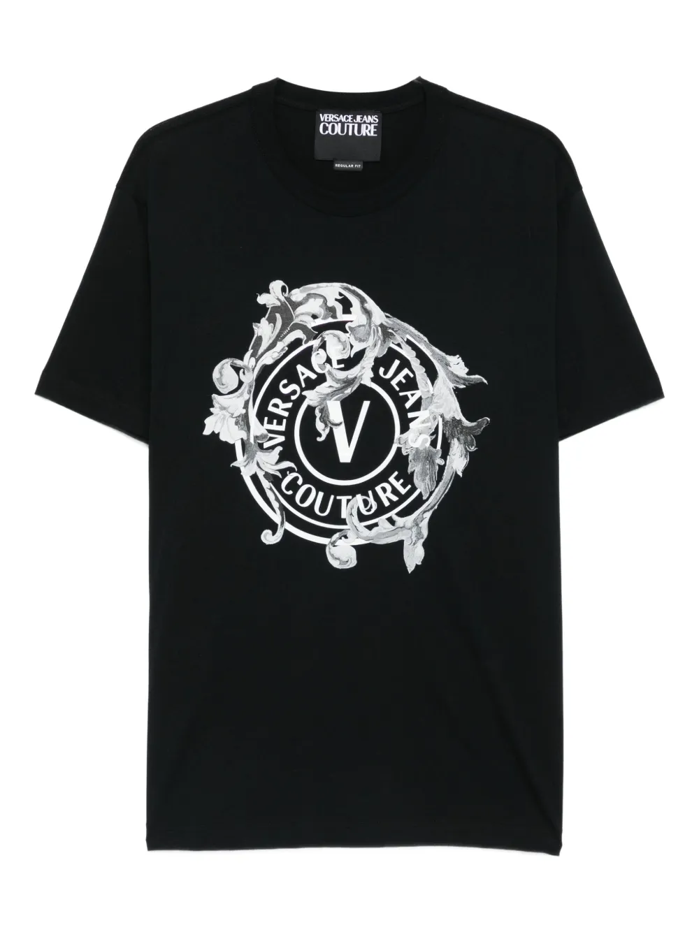 Versace Jeans Couture T-shirt met logo Zwart