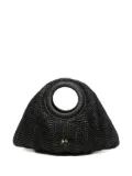 Cult Gaia Thais wave-textured top-handle tote bag - Black