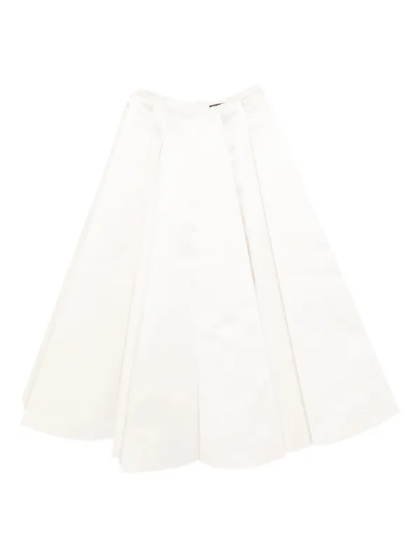 A.W.A.K.E. Mode Satin Panelled Skirt in White