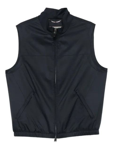 Canali zip-fastening sleeveless gilet