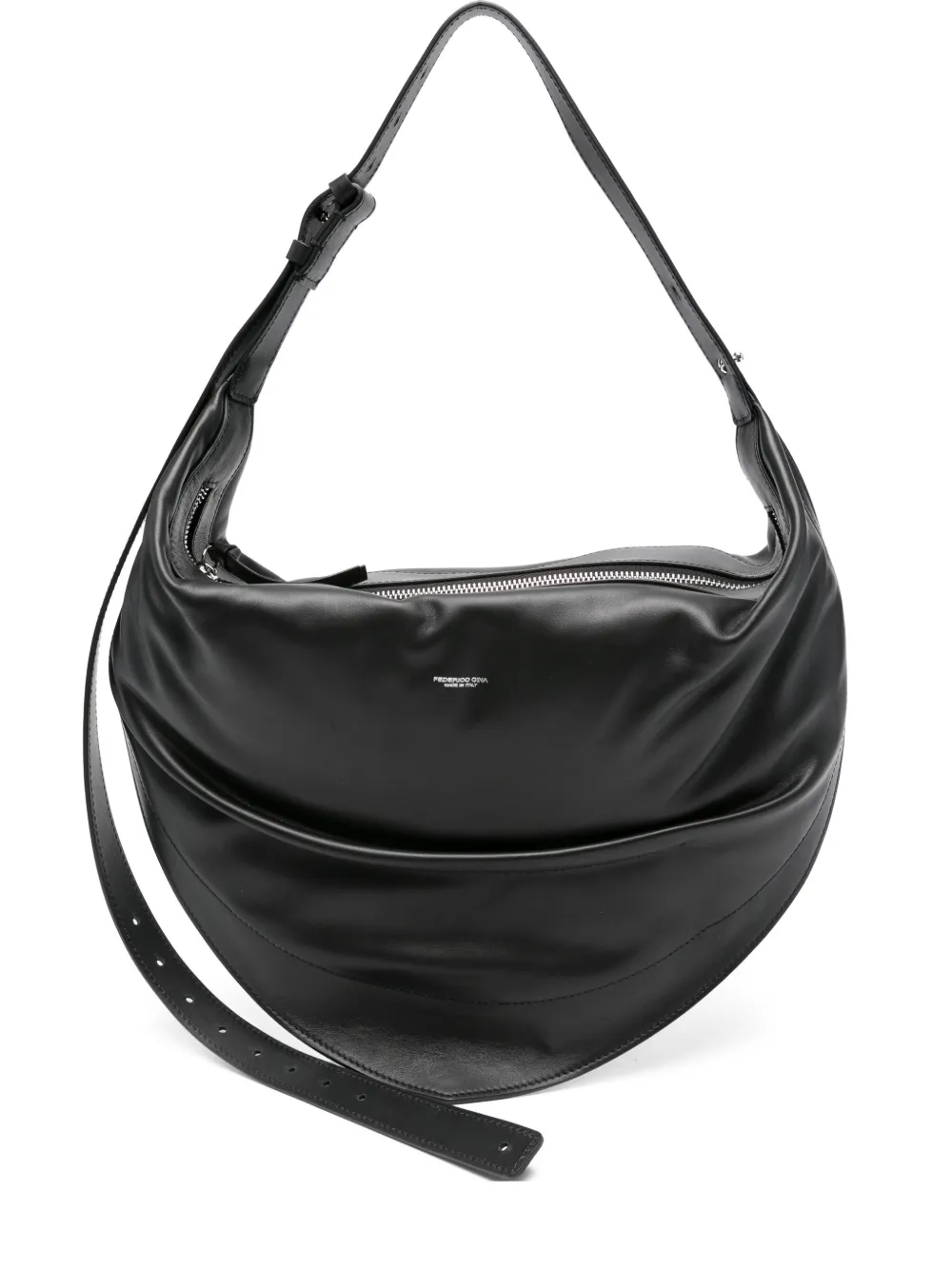 Tortellino leather shoulder bag