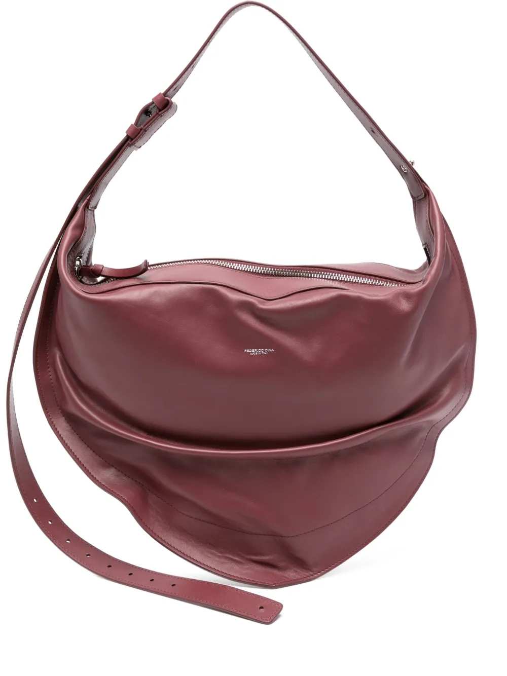 Tortellino leather shoulder bag