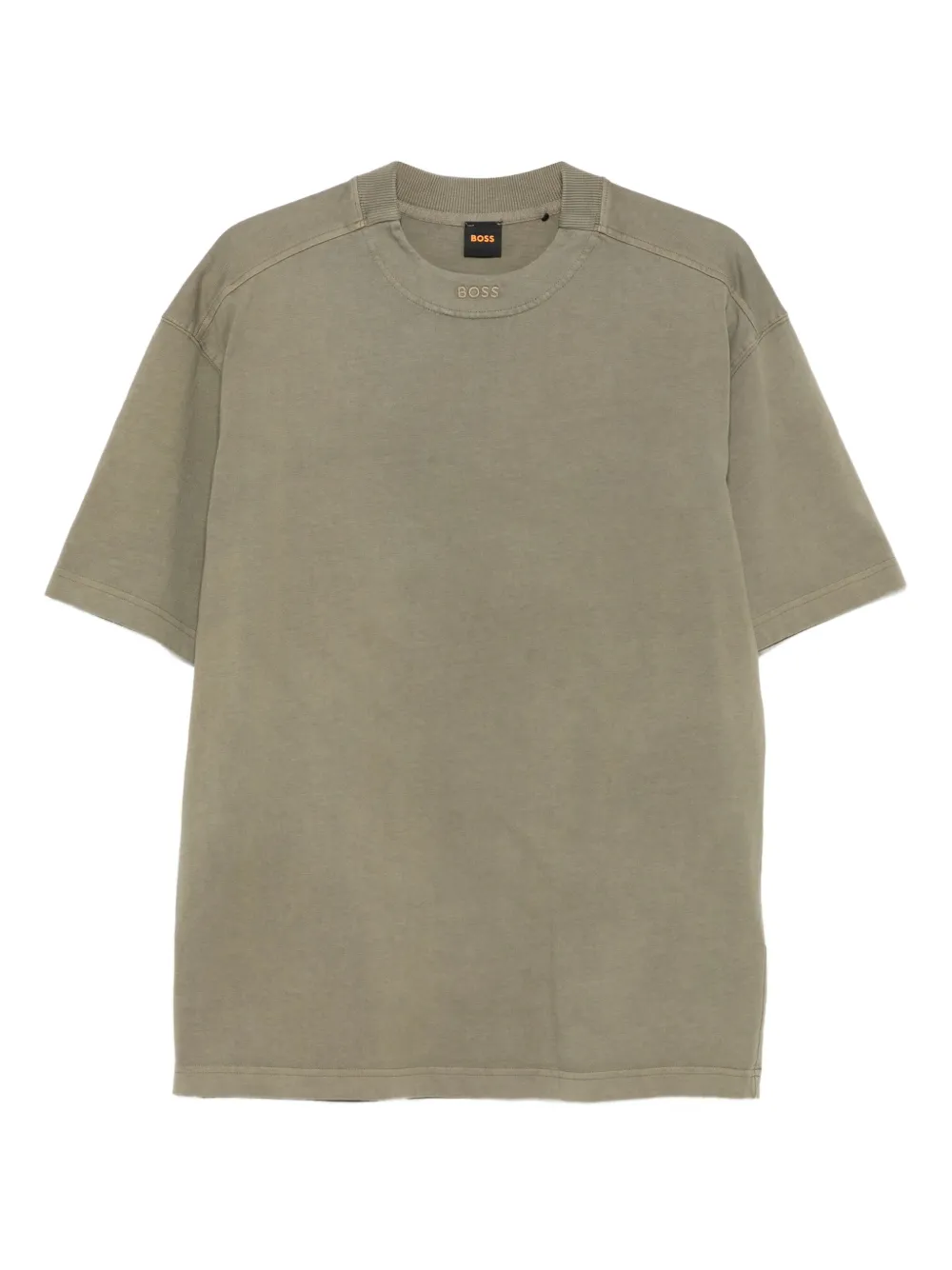 BOSS logo-detail crew-neck T-shirt | Green | Image 1