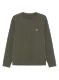 Emporio Armani logo-patch crew-neck sweatshirt - Green