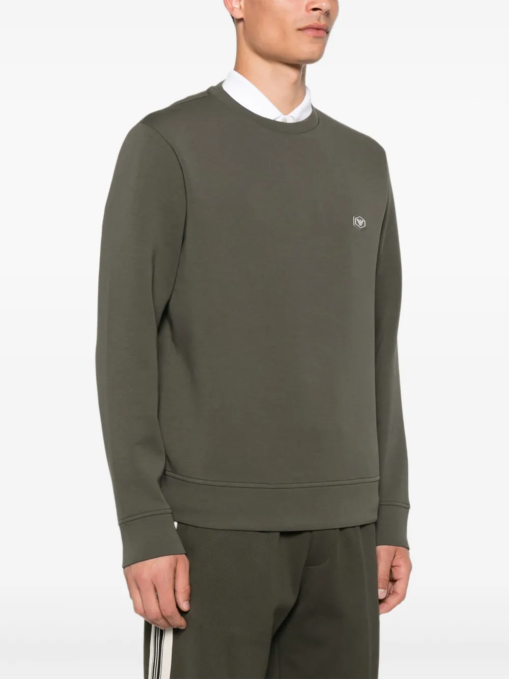 Emporio Armani Sweater met logopatch Groen