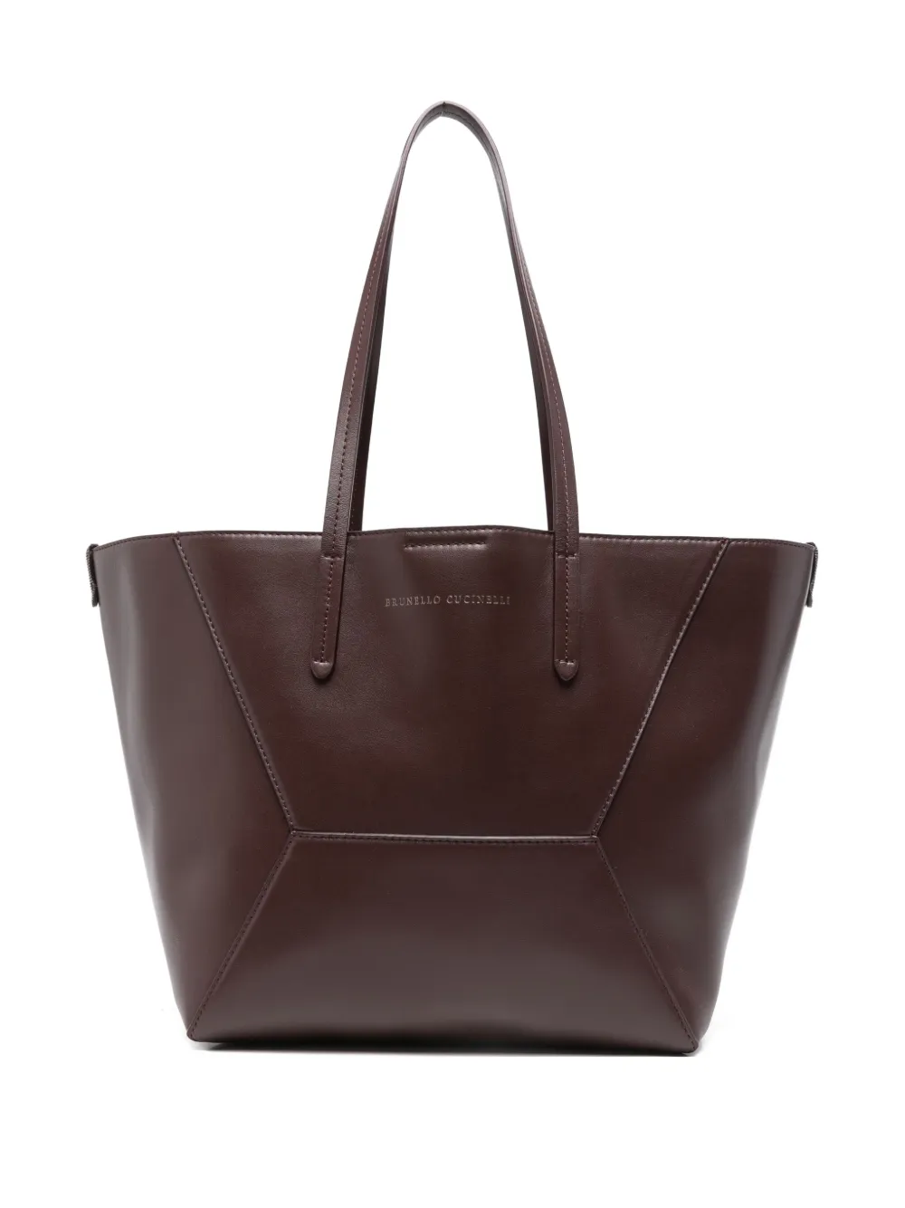 Brunello Cucinelli BC Duo leather tote bag Bruin