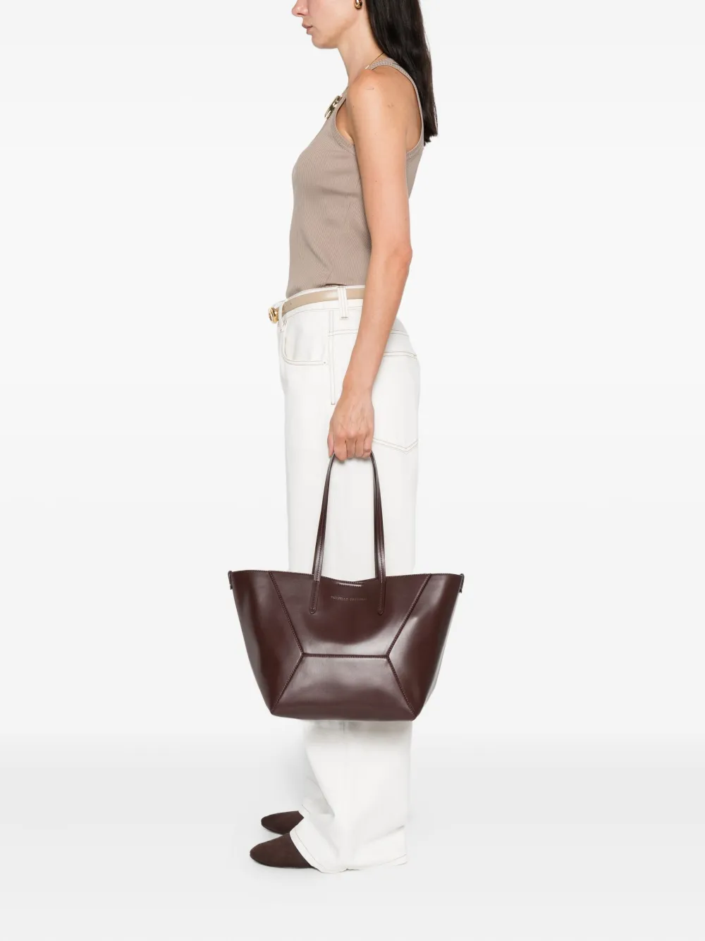 Brunello Cucinelli BC Duo leather tote bag Bruin