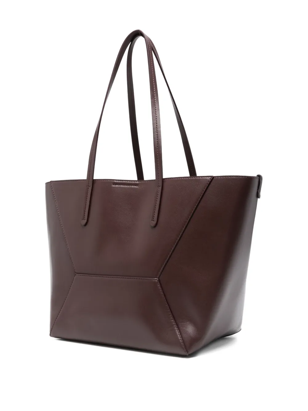 Brunello Cucinelli BC Duo leather tote bag Bruin