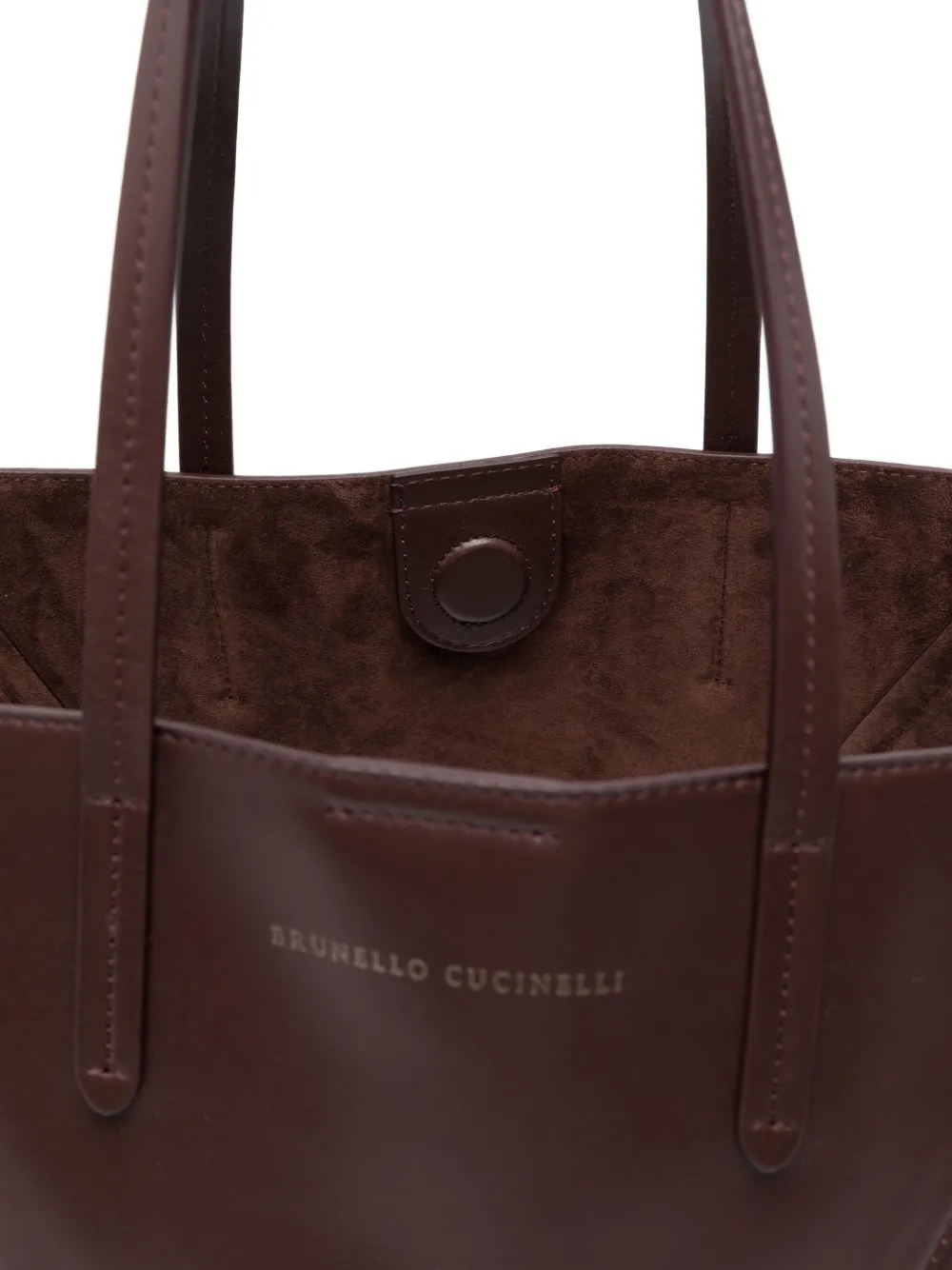 Brunello Cucinelli BC Duo leather tote bag Bruin
