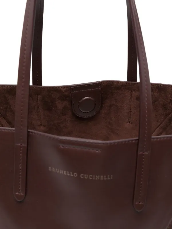 【関税＆送料込み】Brunello Cucinelli Dc Duo Leather Tote B Brunello Cucinelli BC Duo Leather Tote Bag | Brown | FARFETCH