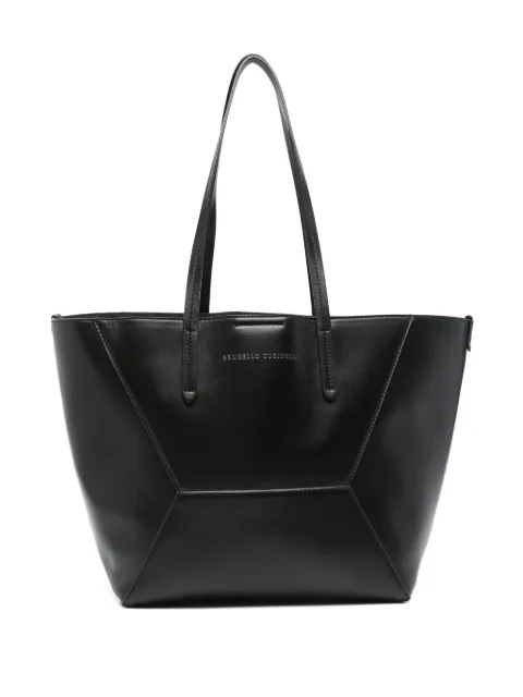 Brunello Cucinelli panelled leather tote bag