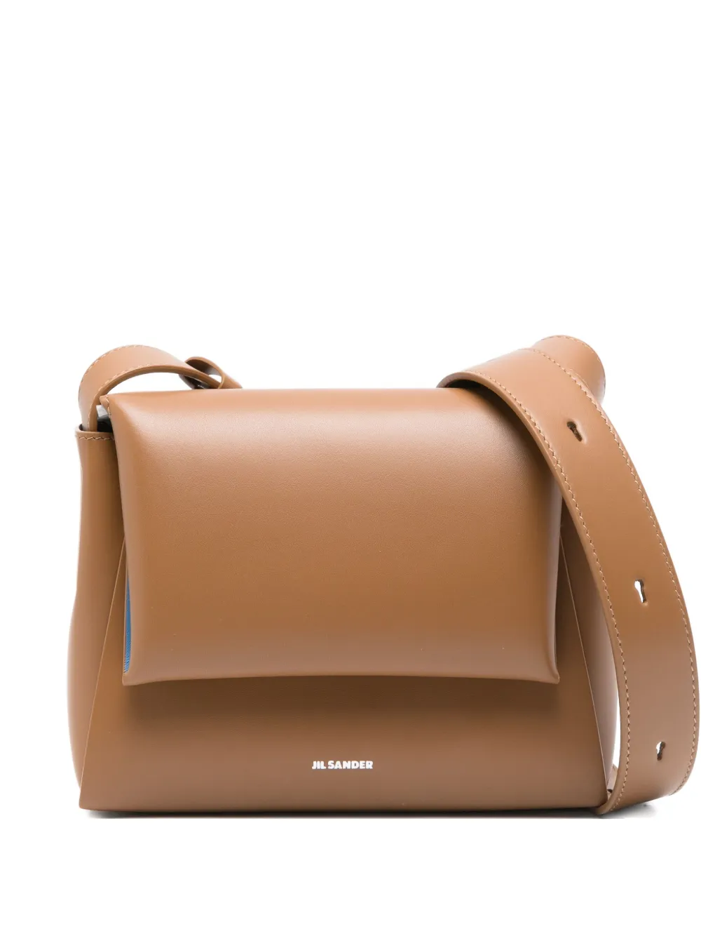 Jil Sander Schoudertas met logoprint Bruin