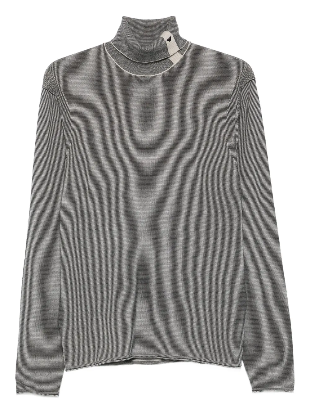 Emporio Armani turtleneck virgin-wool sweater Blauw