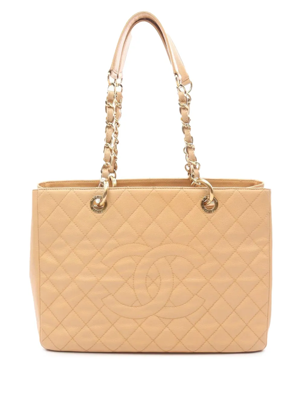 CHANEL Pre-Owned 2012-2013 キャビア グランド ショッピング トートバッグ - ブラウン CHANEL Pre-Owned 2012-2013 キャビア グランド ショッピング トートバッグ - ブラウン