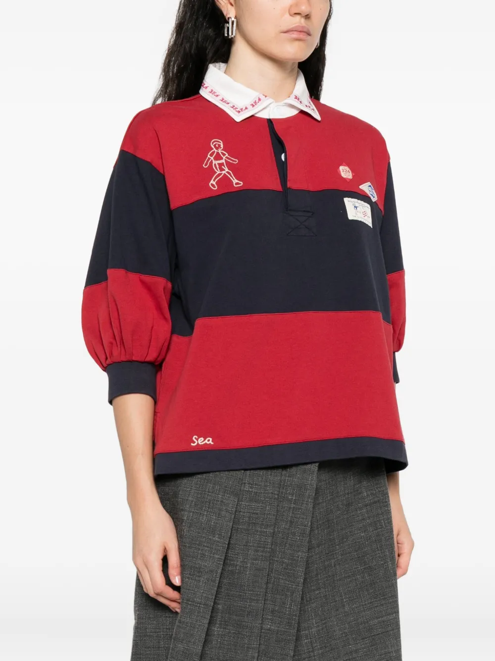 Sea Carolyn Workwear Rugby Shirt In Multi
