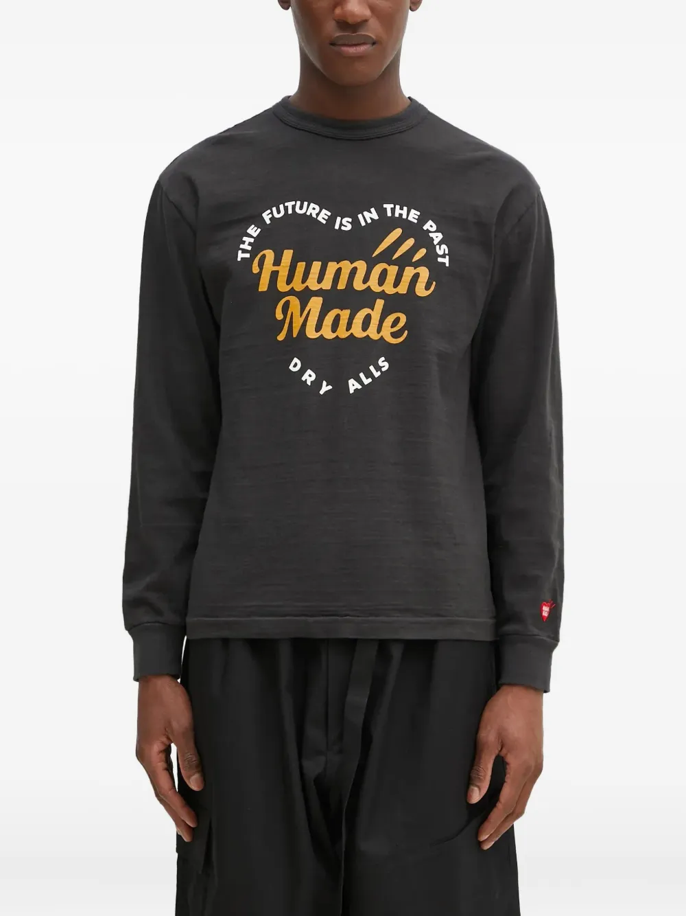 logo-embroidered long-sleeve T-shirt