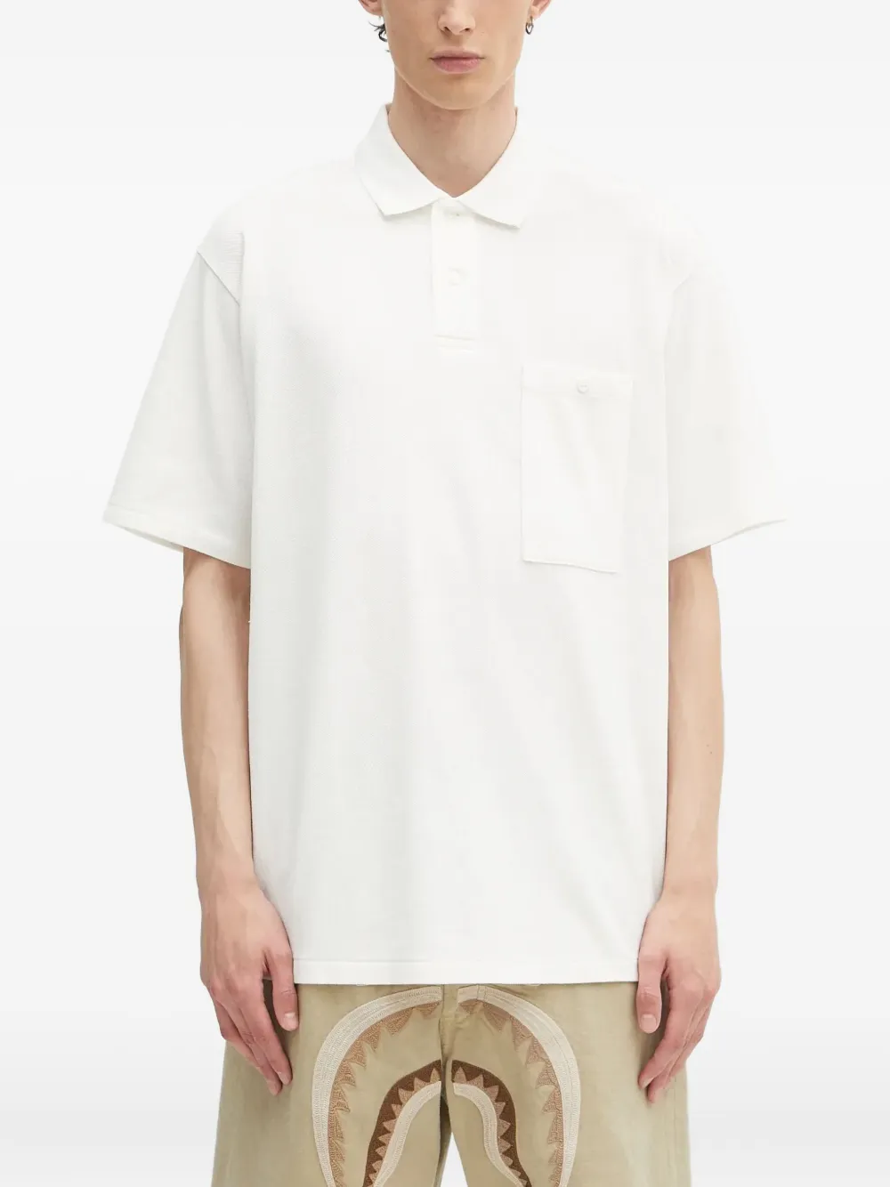 pocket-embroidered polo shirt