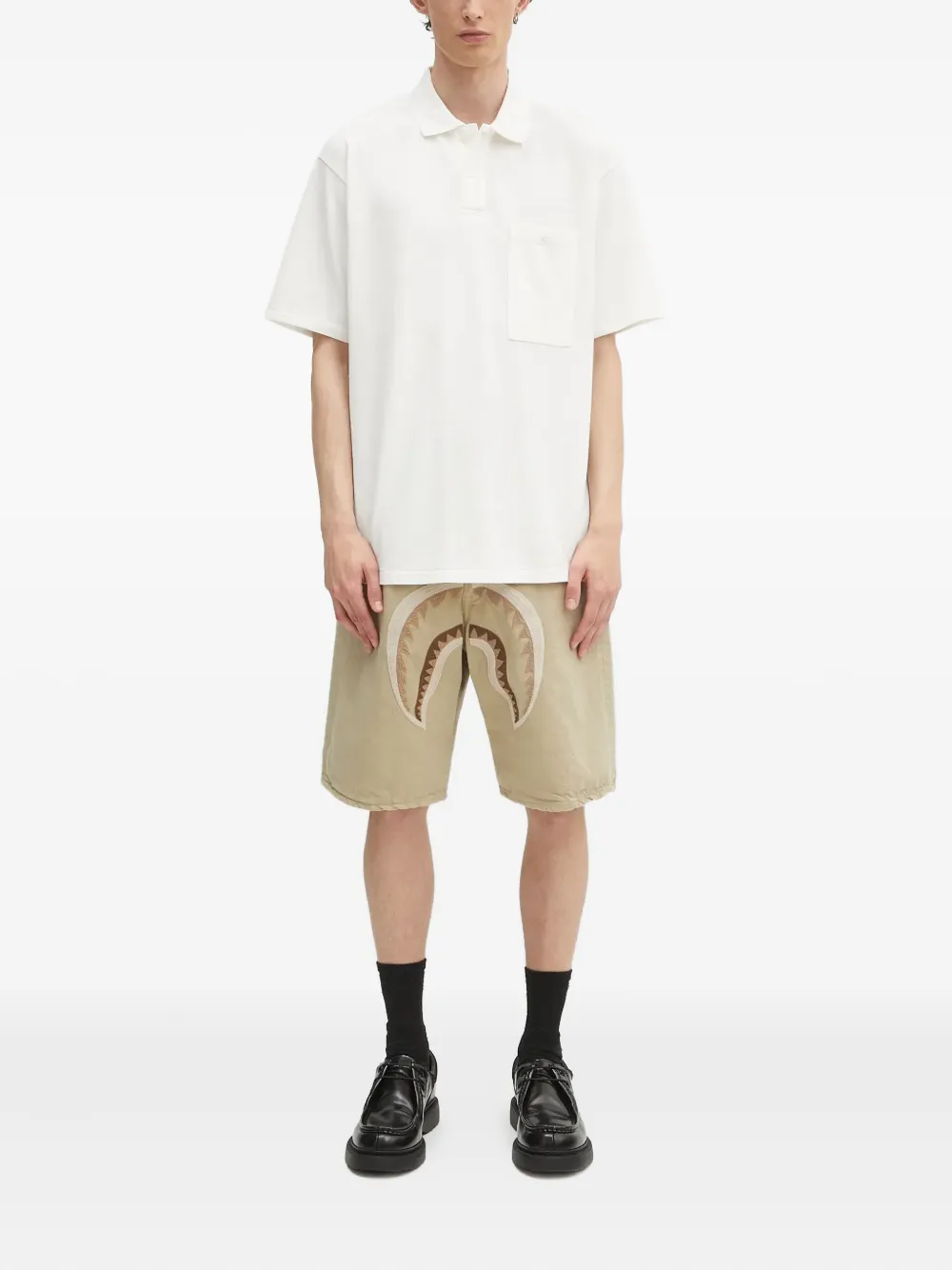 Human Made Poloshirt met geborduurde zak - Wit