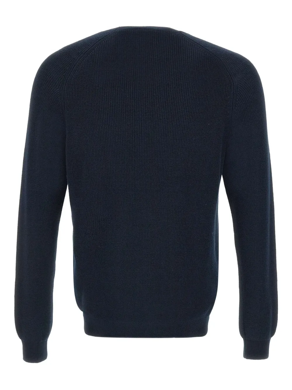 DIKTAT Geribbelde trui met raglan mouwen - Blauw