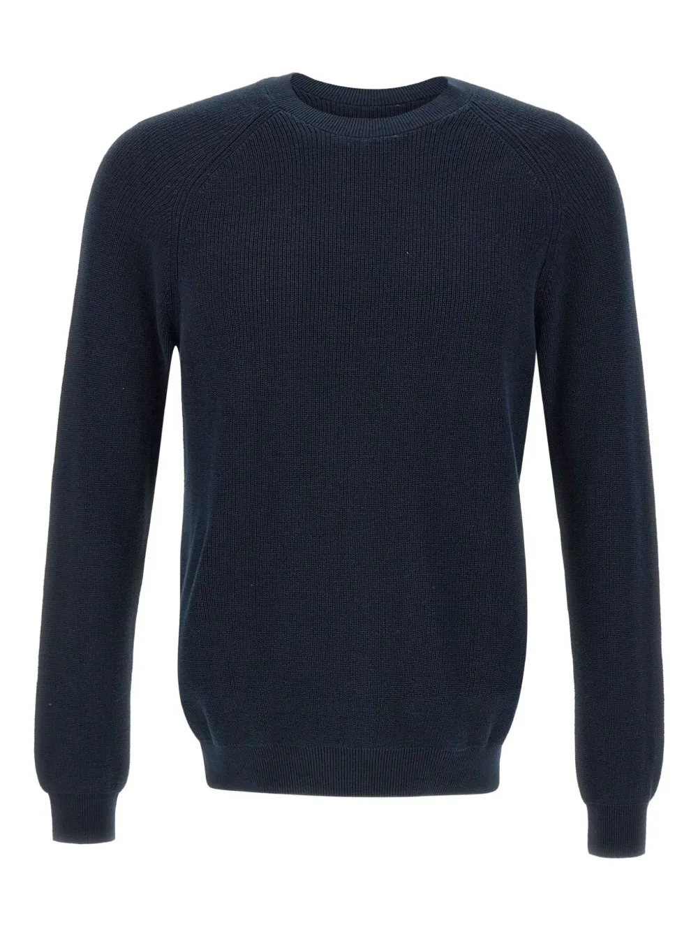 ribbed raglan-sleeves sweater