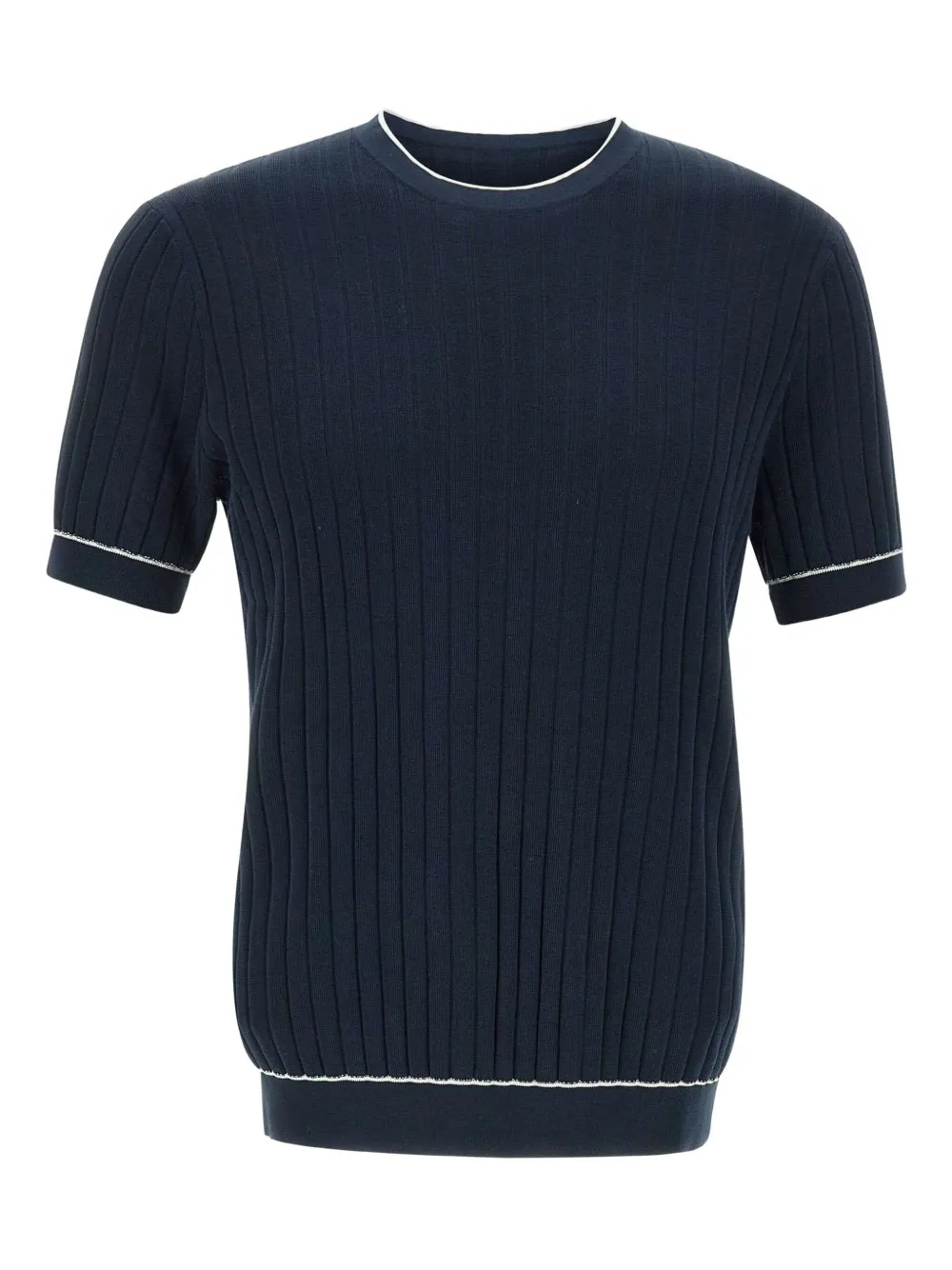 DIKTAT Ribgebreid T-shirt - Blauw