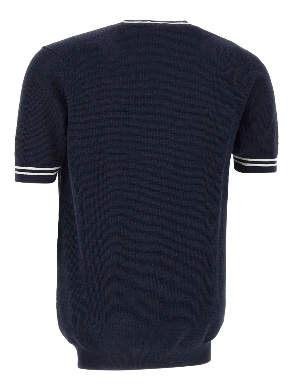 DIKTAT T-shirt met korte mouwen en geribbelde afwerking - Blauw
