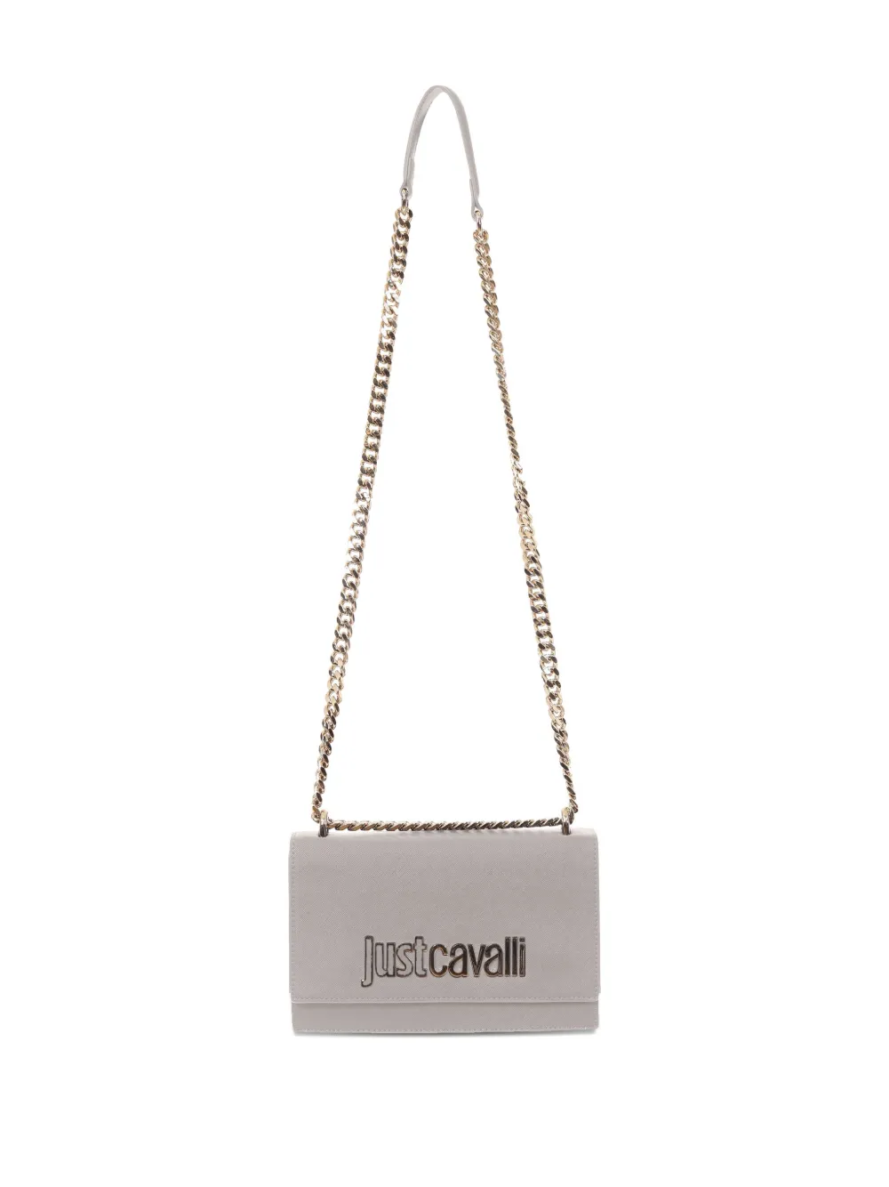 Just Cavalli Crossbodytas met logoplakkaat Grijs