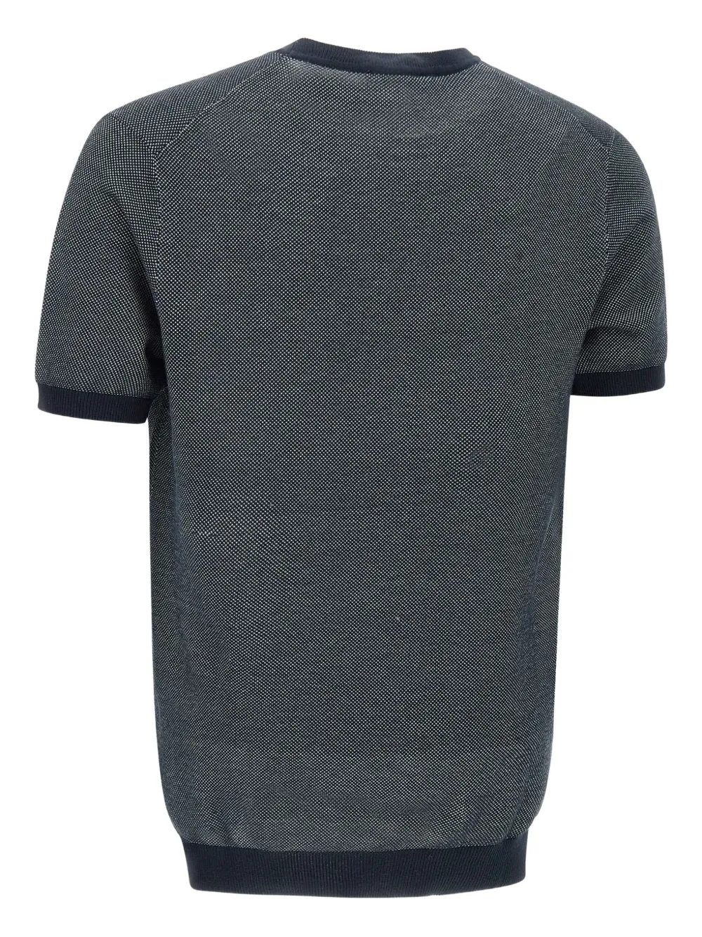 DIKTAT Trui met textuur en korte mouwen - Blauw