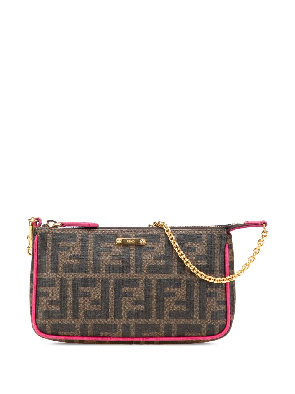 Fendi Pre-Owned 2010-2025 Zucca Spalmati Chain Pochette shoulder bag - Fendi Pre-Owned 2010-2025 Zucca Spalmati Chain Pochette shoulder bag -