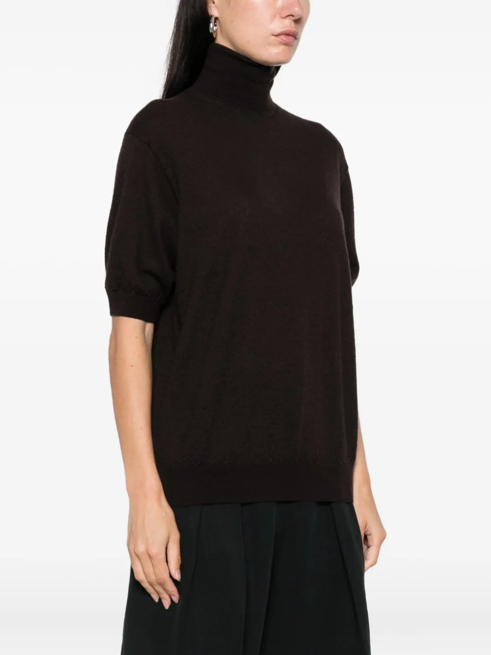 Prada short-sleeved roll-neck top Bruin