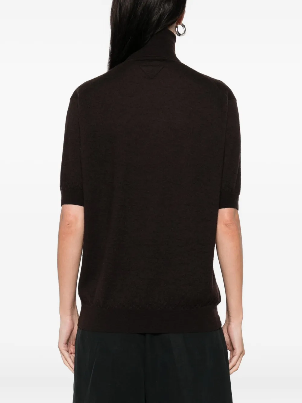 Prada short-sleeved roll-neck top Bruin
