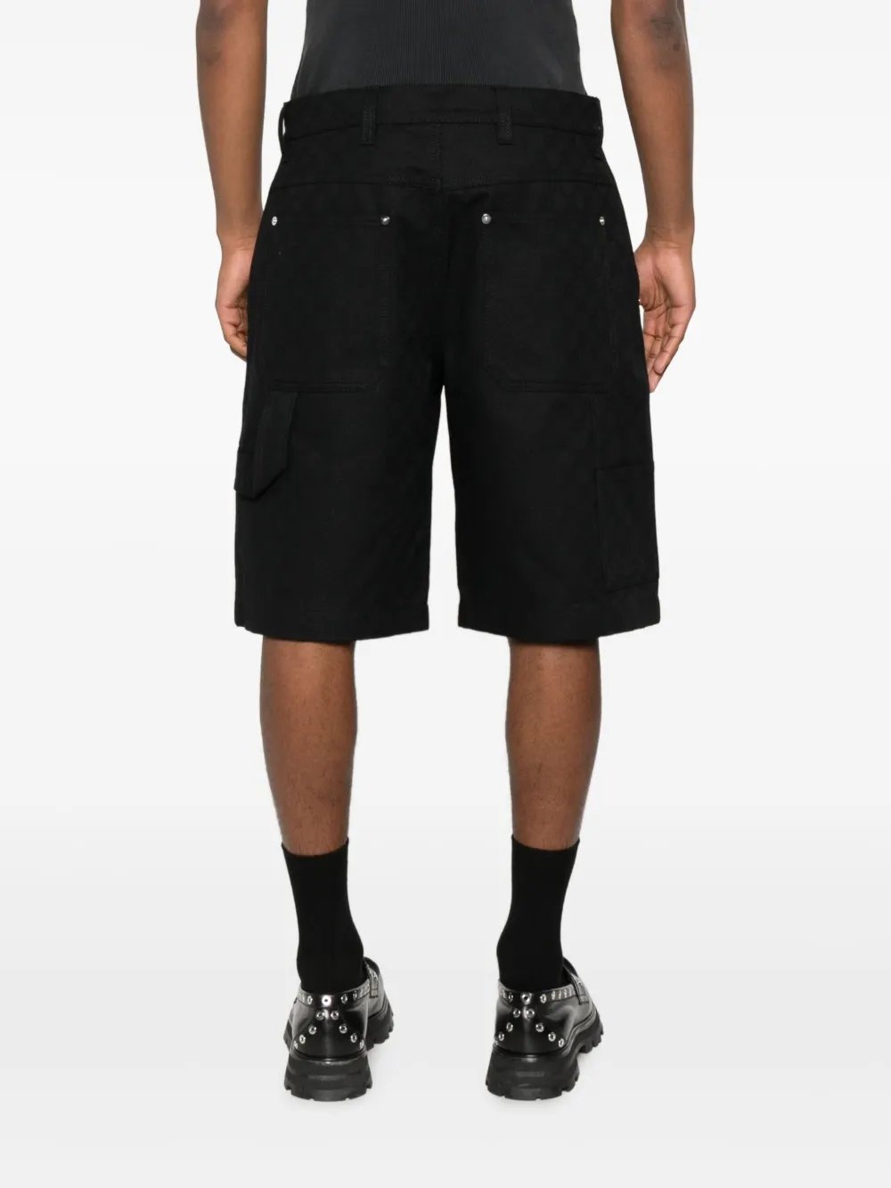 Gucci Katoenen shorts met knopen Zwart