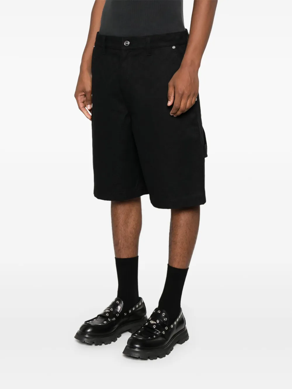Gucci Katoenen shorts met knopen Zwart