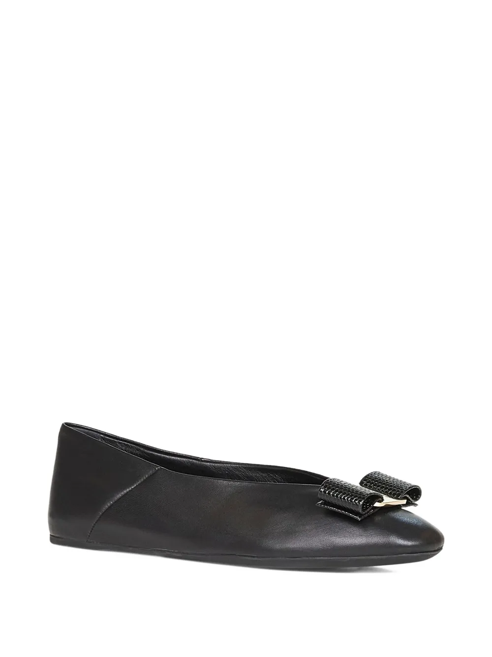 Ferragamo Vara leren ballerina's 883 NERO