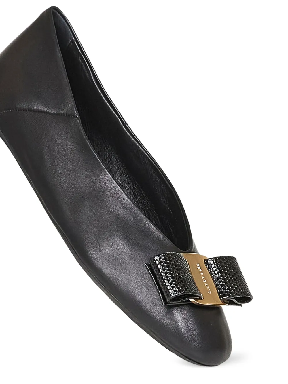 Ferragamo Vara leren ballerina's 883 NERO