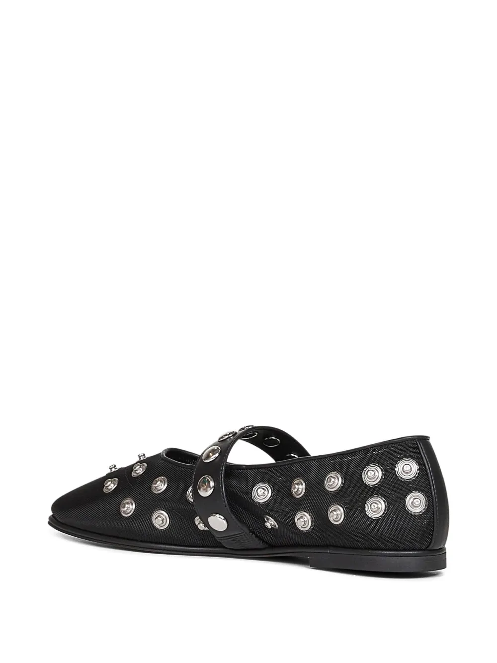 Stella McCartney popper-embellished round-toe flats Zwart