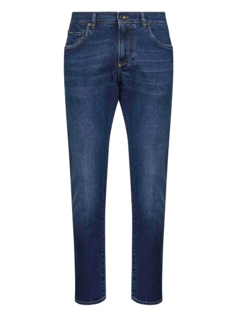 Dolce & Gabbana logo-plaque five-pocket jeans