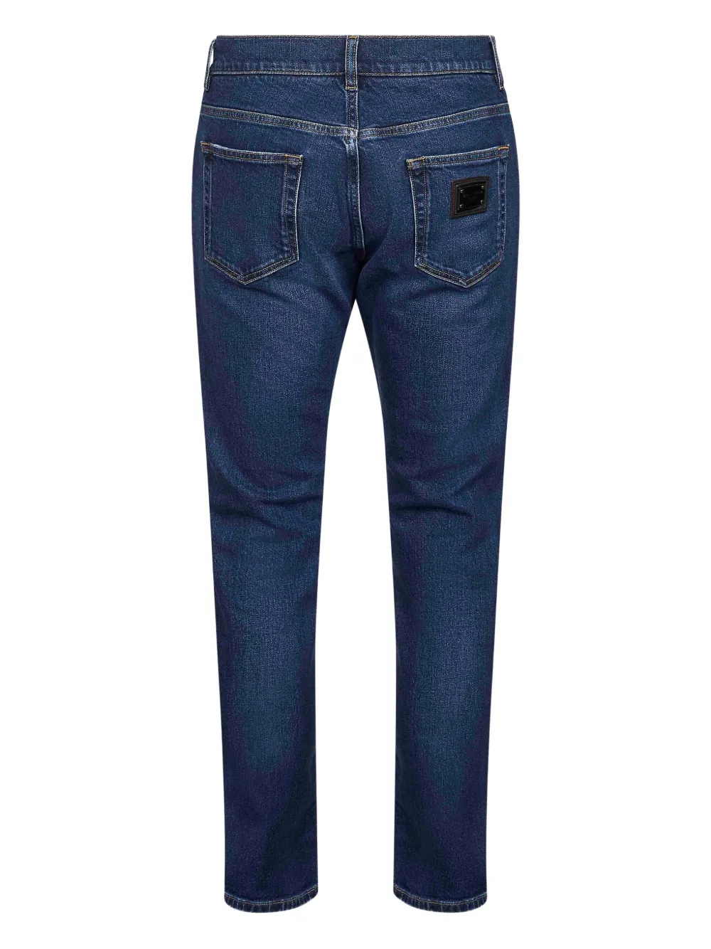 Dolce & Gabbana Jeans met logoplakkaat en vijf zakken Blauw