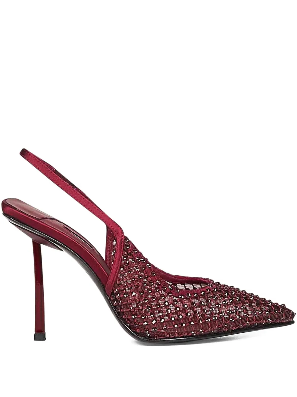 Le Silla crystal-embellished slingback pumps Rood