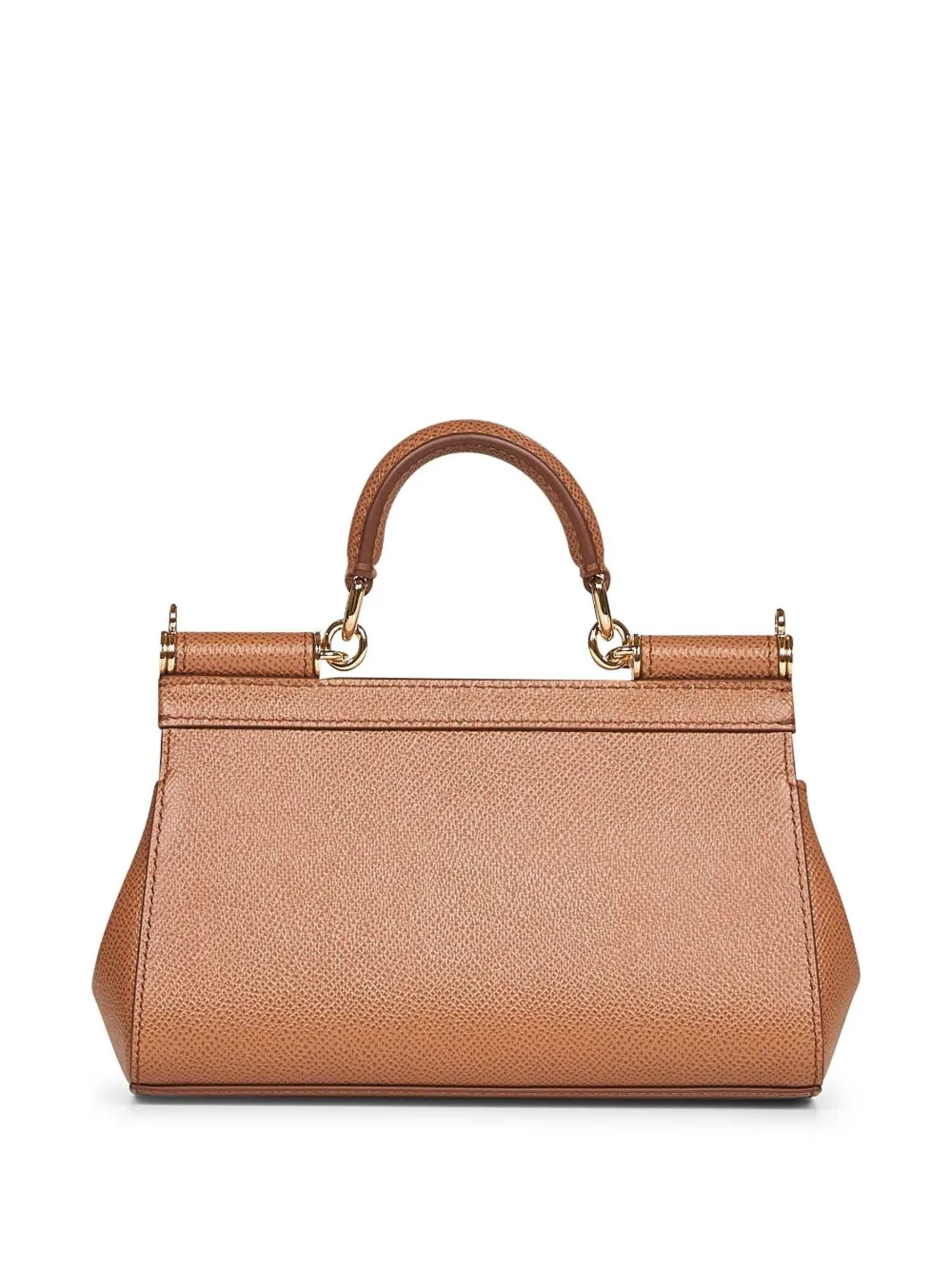 Dolce & Gabbana dauphine calf leather top handle bag Bruin