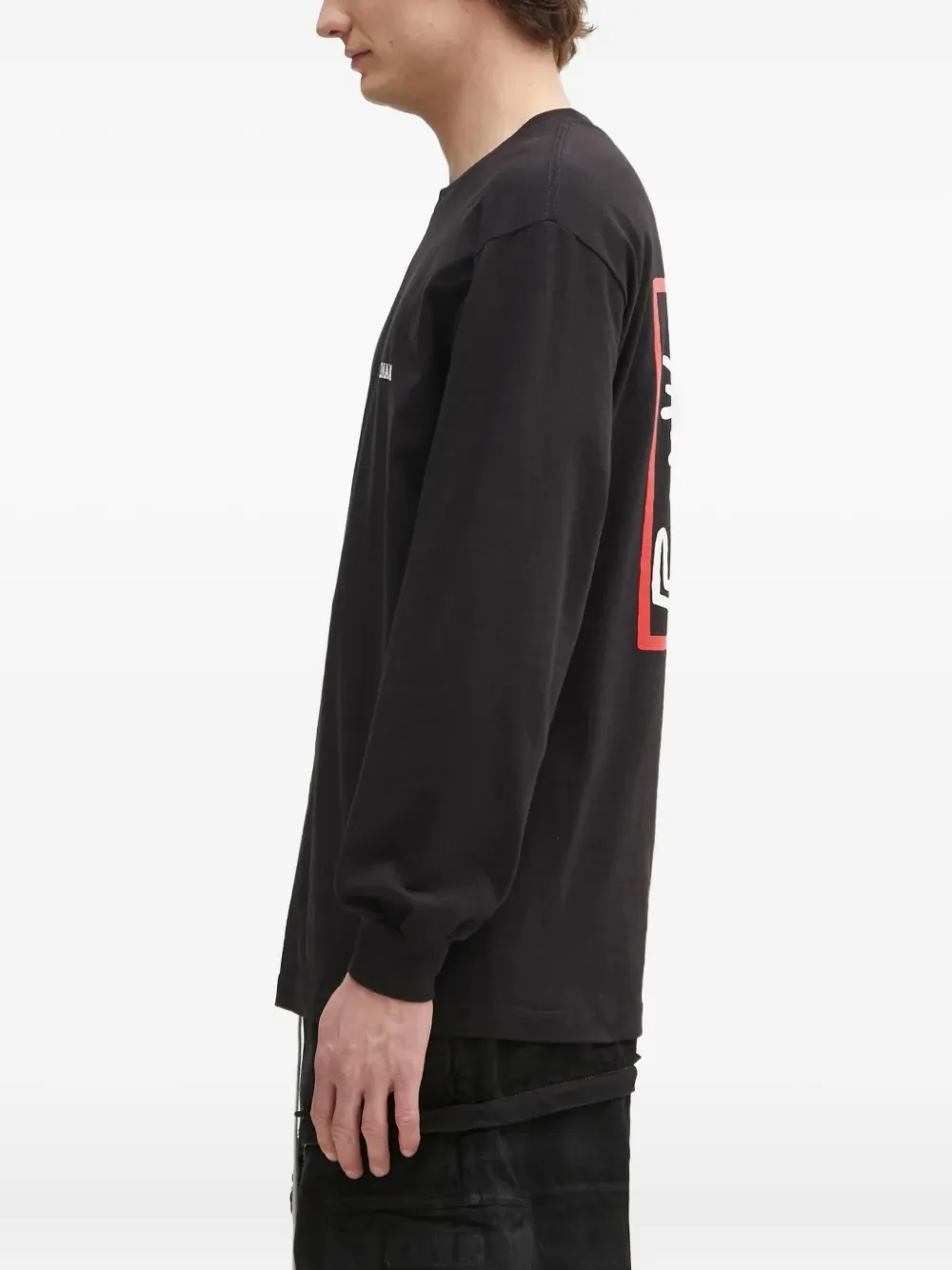 Wacko Maria Heart-print Long-sleeve T-shirt In Black