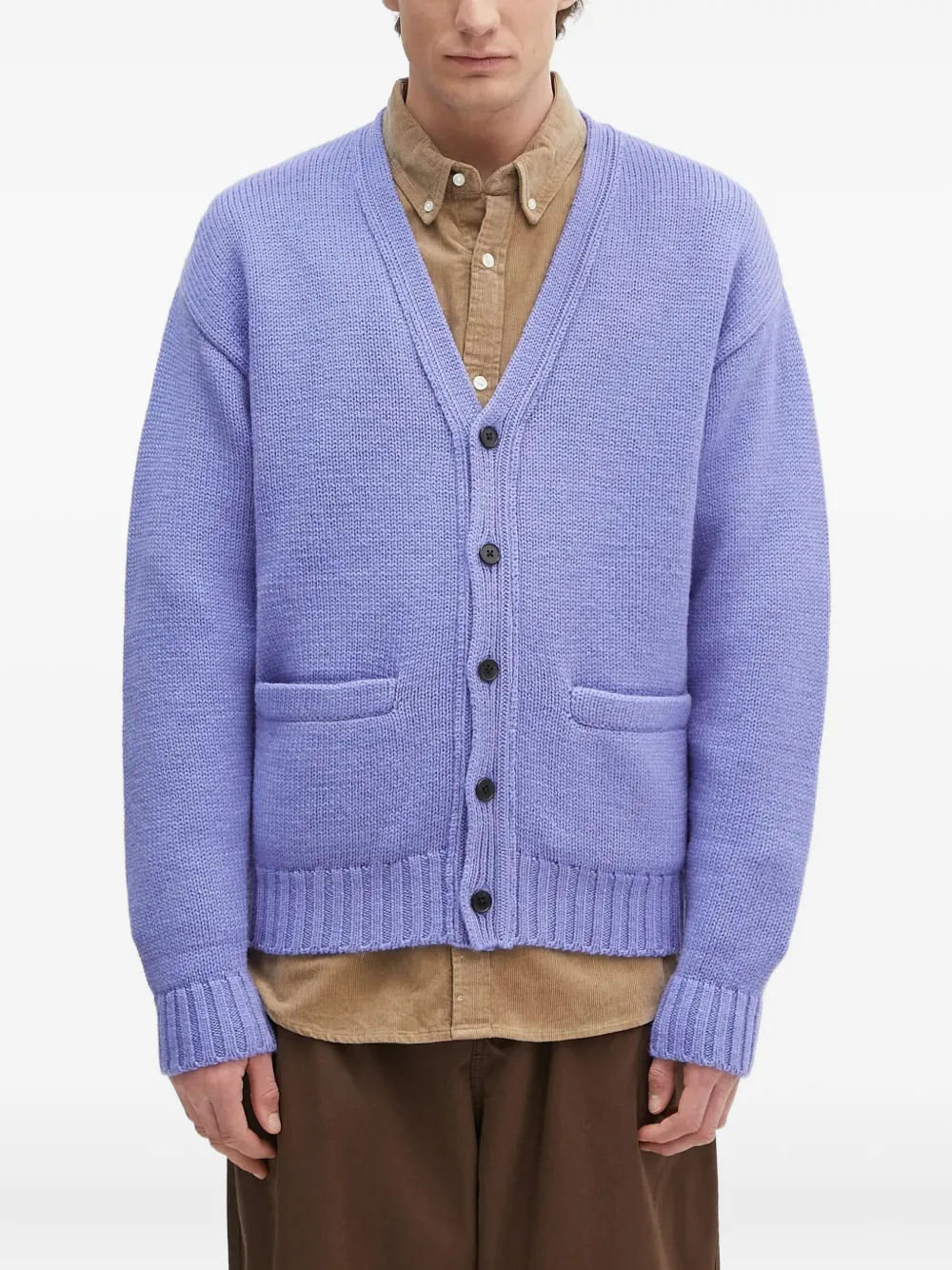 WACKO MARIA heart-motif cardigan | Purple | Image 1