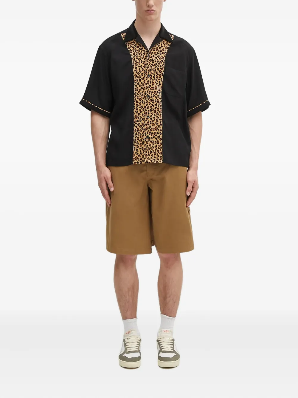WACKO MARIA leopard-print panel shirt | Image 2