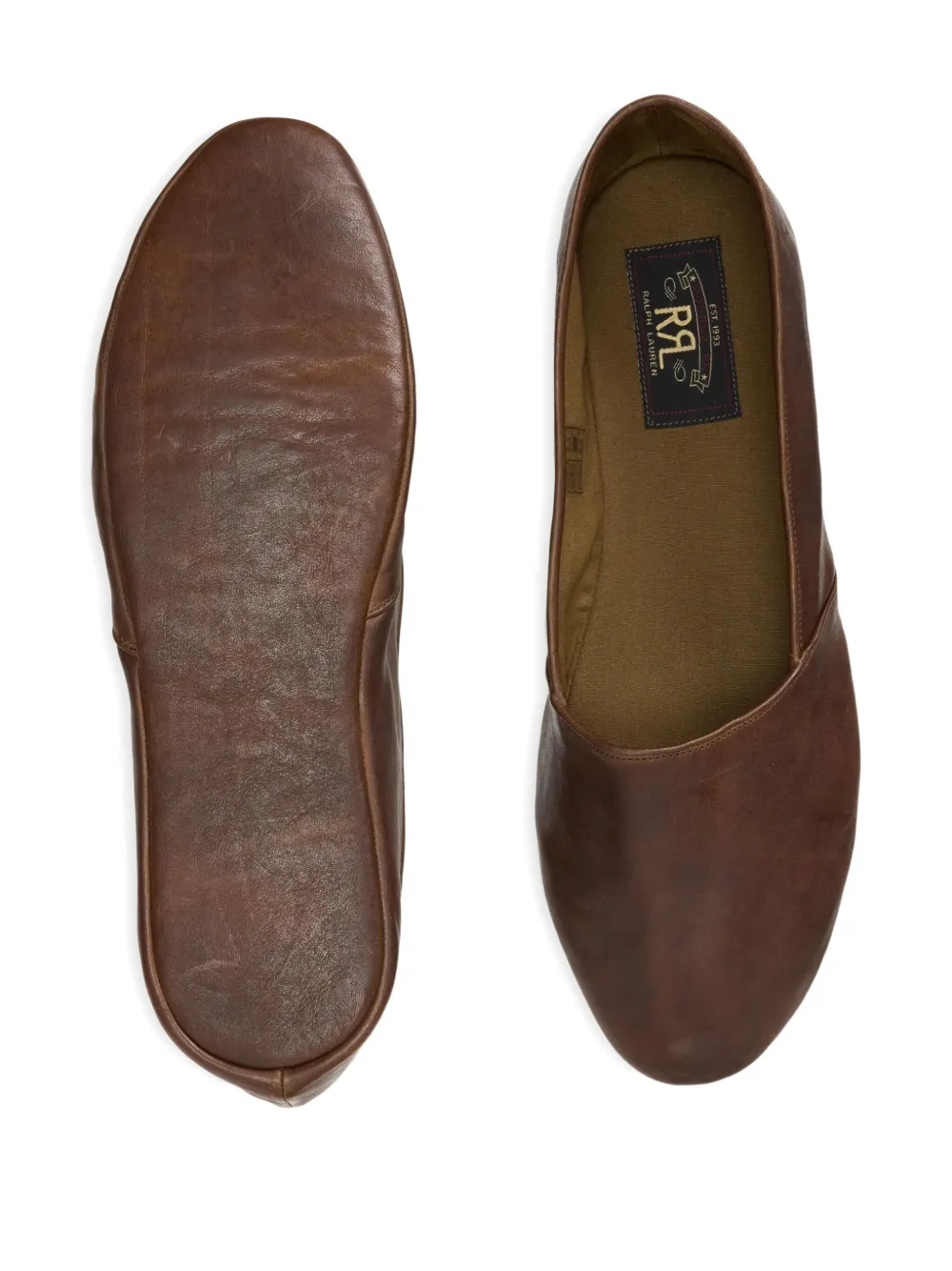Ralph Lauren RRL Leren slippers Bruin