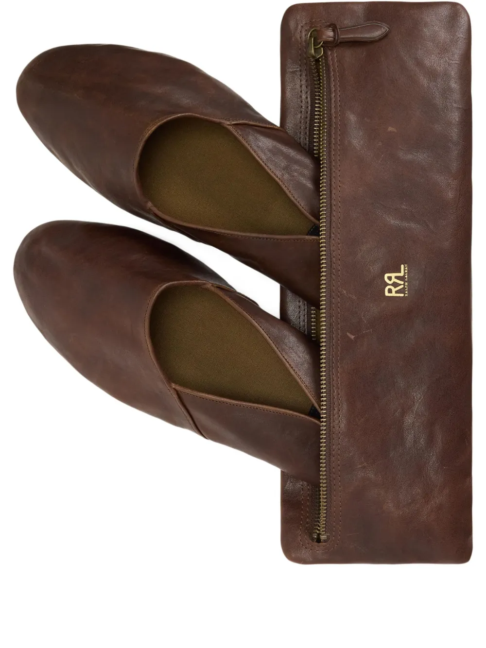 Ralph Lauren RRL Slippers in pelle - Marrone