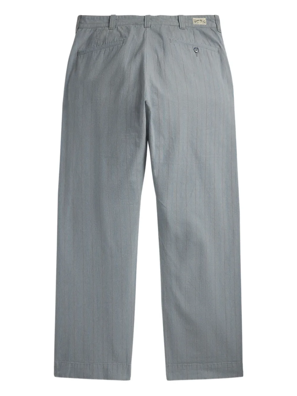 Ralph Lauren RRL Chino met krijtstreep en platte voorkant - Blauw